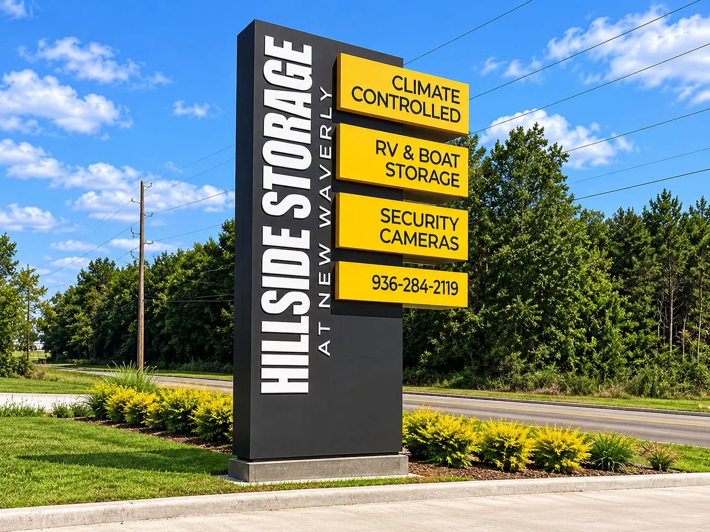 Hillside Storage Roadside Monument Sign